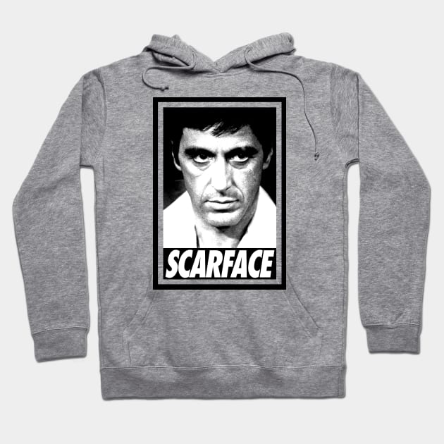 Scarface - Portrait Hoodie by DoctorBlue